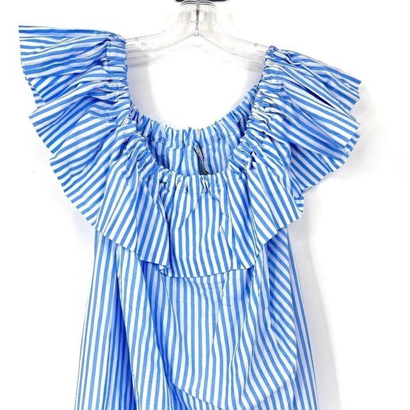 Bird & Kite Pacifica Dress In Minimalist Ocean Stripe M - Picture 3 of 7
